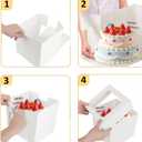 20Pack 12 Inch Cake Boxes With Cake Boards (10 boxes & 10 boards), 12X12X8 Inch White Bakery Boxes With Windown For Cajas Pasteles, Cookie, Pastries,Pie, Wedding, Birthday, Mothers day