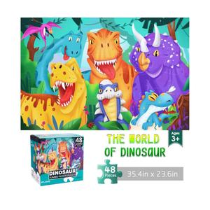 Jumbo Floor Puzzle for Kids,48 Piece Volcano Dinosaur Large Jigsaw Puzzles, Fun Educational Toy for Toddlers Ages 35,Preschool Learning Gift for Boy Girl Ages 48