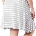 Amazon Essentials womens Tank Swing Dress (Available in Plus Size) (X-Small, Grey Heather French Stripe)
