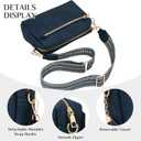 Fashion Small Leather Crossbody Bags for Women Trendy Casual Cross Body Handbags Crossover Travel Purses with Zipper Pockets (Darkblue)