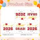 Class of 2026 Graduation Napkins, 3-Ply Disposable Congrats Grad Paper Napkins for Dinner and Cocktail Party Decorations, School and College, 6.5-Inch Square (200, Red)