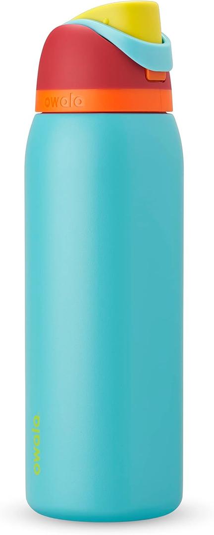 Owala FreeSip Insulated Stainless Steel Water Bottle with Straw, BPA-Free Sports Water Bottle, Great for Travel, 40 Oz, Summer Sweetness