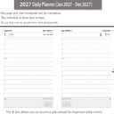 2027 Daily Planner/Calendar, One Page Per Day, Daily Monthly Agenda Planner with Time Slots and Monthly Tabs, Jan - Dec 2027, 5.7" x 8.25" Appointment Book, Pen Holder, Leather Cover (Sky Blue)
