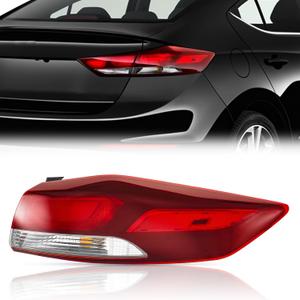 TODO Right Outer Tail Light with Side Marker Compatible with 2017-2018 Hyundai Elantra US Built, Passenger Side Exterior Rear Lamp Replacement OE 92402-F3000