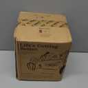 LE TAUCI Utensil Holder, 7.1" Ceramic Kitchen Utensil Holder for Counter top, Embossed Cooking Utensil Organizer for Spatula & Spoon, Kitchen Decor, Set of 1, Arctic White,Fireworks