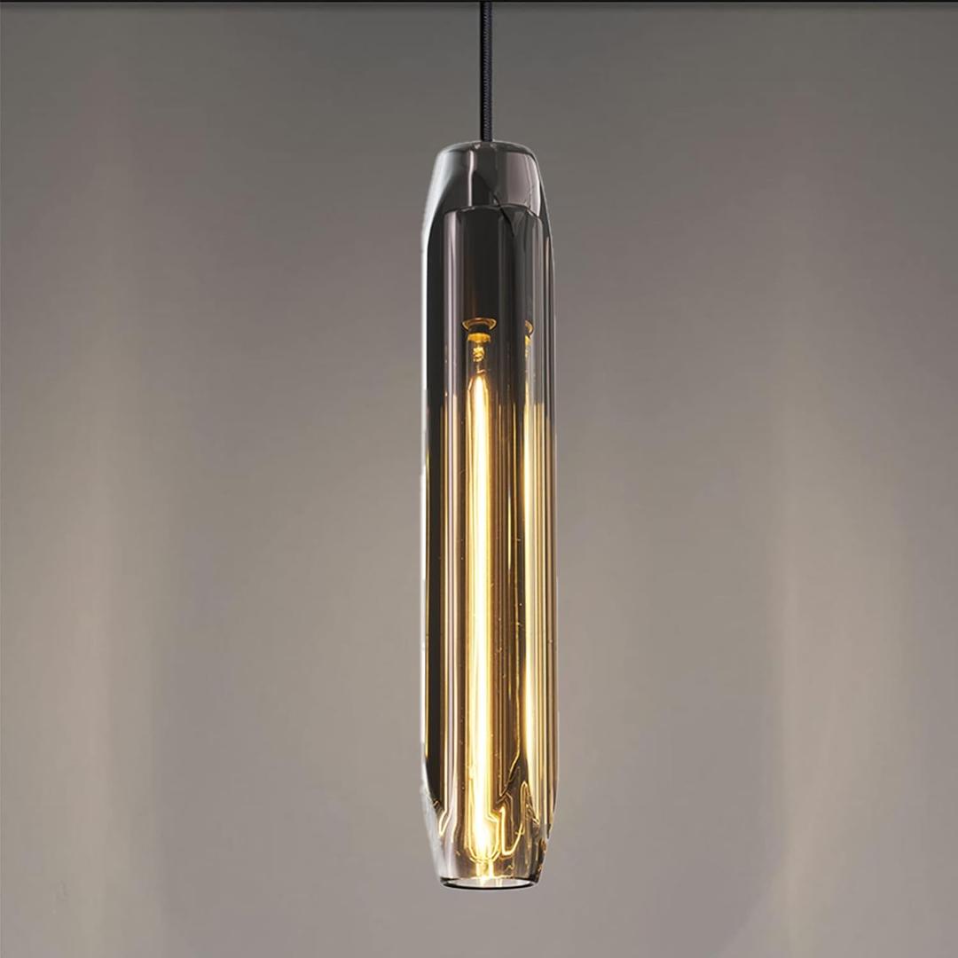 Pendant Lights Kitchen Island Pendant Lights Pendant Light fixtures Kitchen Pendant Light pendent Light 15" Smoke Gray Crystal lampshade Island Pendant Lights for Kitchen