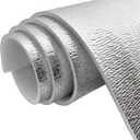 MOTUKA 40" x 80" 118mil Single Reflective Foil Insulation Foam Core Heat Radiant Barrier 21.53 sqft Aluminum Foil Finish White Foam Heat Shield