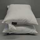 14x14 Decorative Throw Pillow Inserts-Down Feather Pillow Inserts-Square-Cotton Fabric-Set of 2-White.