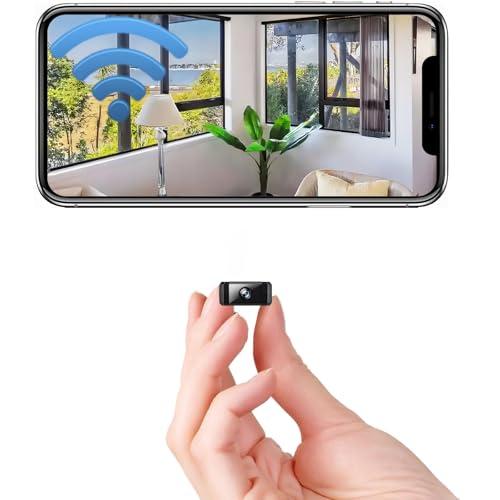 Only 0.9 Inch Hidden Camera Mini Small Micro WiFi HD Cameras Home Indoor Use Night Vision Motion Detection Wide Angle Can No Need WiFi Baby Monitor Wireless Nanny espias ocultas Security Secret Cam (Small, Mini)