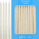 The Dreidel Company Dripless Chanukah Hanukkah Candles Decorative Mother of Pearl, 45 Candles 1-Hour Burn Time (Single)