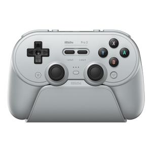 8BitDo Pro 3 Bluetooth Controller for Switch/Switch 2 TMR Joysticks, Swappable ABXY Buttons, Pro Back Buttons, Charging Dock, Hall Effect Triggers, for Windows, Apple, SteamOS, Android - Gray