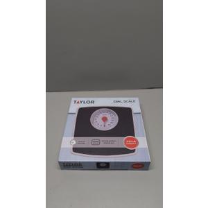 Taylor Battery Free Analog Scales for Body Weight, 330LB Capacity, Easy to Read Large 4.25-inch Dial, 10.3 x 10.6-inch Vinyl Mat Platform, Black