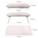 Subay Arm Rest for Nails Tech, Foldable PU Leather Nail Arm Rest for Acrylic Nails Cushion Hand Holder, Hand Rest Pillow Nail Art Accessories Tool for Manicure Pedicure Salon Home Use - Light Brown