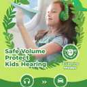 iClever BTH12 Kids Bluetooth Headphones,Colorful LED Lights Wireless Kids Headphones,74/85dBA Safe Volume,85H Playtime,Bluetooth 5.2,Over Ear Dinosaur Headphone Built-in Mic for iPad/Tablet/Airplane