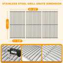 Grill Replacement Parts for Nexgrill 720-0896B 720-0896E 720-0896X 720-0896C Deluxe 6-Burner, Cooking Grates Heat Plates and Burner Tubes Kit for Nexgrill Deluxe 6 Burner Grills, Stainless Steel