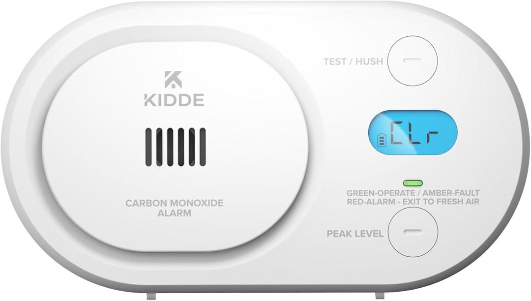 Kidde Carbon Monoxide Detector, AA Battery Powered, Digital Backlit Display, Portable for Travel or Home, LED Status Indicators, 85 dB Alarm, 5th Edition, COBD