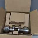 BESTTEN 2 Pack Keyed Same Exterior Door Knobs and Single Cylinder Deadbolts Combo Set, Keyed Alike Entry Door Knobs with Locks and Keys for Entrance and Front Door, Satin Nickel