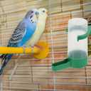 POPETPOP Automatic Bird Water Dispenser with Spill-Resistant Design 3.3-Inch Outlet Plastic Parakeet and Parrot Cage Feeder for Home and Aviary Use