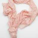 Lace Fabric, Flower Design (Powder Pink)