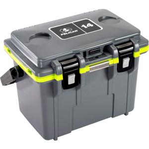 Pelican 14 Quart Cooler, Dark Gray/Green (13 liters)