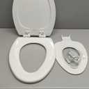 Mayfair NextStep2 Toilet Seat with Built-In Potty Training Seat, Slow-Close, Removable that will Never Loosen, Elongated, White