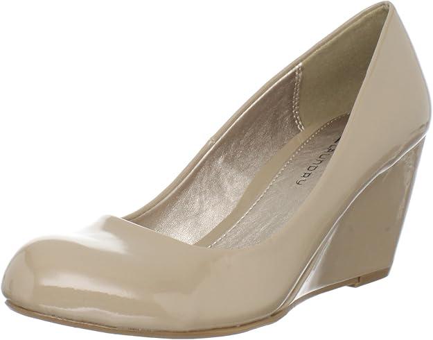 Women's Nima Wedge Pump, Nude Patent, 5.5  US