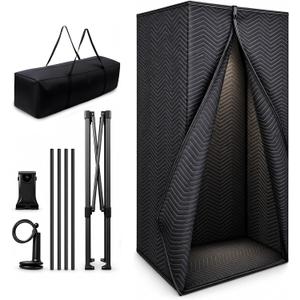 Portable Vocal Booth, 6-1/4 FT Foldable Sound Isolation Recording Booth