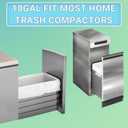 18 Gallon Heavy Duty Compactor Trash Bags 50 Count Reinforced Drawstring Garbage Liners 1.2 Mil Thickness Fit 18 Gallon Compatible with Kitchenaid, Whirpool, GE 15 Inch Compactors GRAND SAVE!