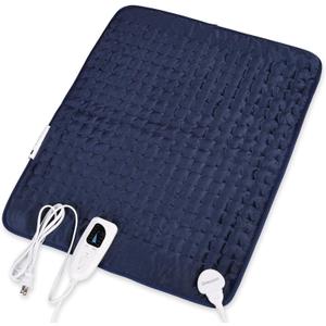 Deepsoon Heating Pad, Electric Heating Pads for Back, Neck, Abdomen, Moist Heating Pad for Shoulder, Knee, Arms, Legs, Dry/Moist Heat & Auto Shut Off, Christmas Gifts for Men and Women, Dark Gray,24x20 Inch