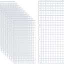 ALEGI 12 Pcs Aquarium Fish Tank Divider Plastic Egg Crate Aquarium Filter Bottom Tray Grid Isolation Board Partition Net Pane Separator (S 12pcs)