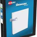 Avery Showcase Standard View 3 Ring Binder, 1" Slant Rings, 250-Sheet Capacity, 1.4 Inch Wide Spine, 1 Black Binder, Ideal for Lightweight Organization and Occasional Referencing (19600)