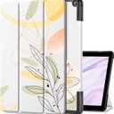 Mektron Case for All-New Amazon Fire HD 10 Tablet 13th Generation 2023 Release, Slim Fit Standing 10.1" Trifold Stand Cover with Auto Sleep/Wake,Floral S752