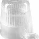 Pet Water Dispenser for Dogs and Cats, 67.6 oz Gravity-Fed Water Bowl for Clean Drinking, Prevents Wet Fur, BPA-Free Polypropylene, (Clear)