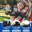 Universal Stroller Snack Tray with Cup & Phone Holder, Stroller Cup Holder Attachment with water Bottle Stroller snack tray to attach all Strollers, Stroller Accessories holder for Snacks and Drinks