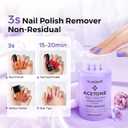 Glamonade Acetone Nail Polish Remover: Gel Polish Remover for Removal of Regular Nail Polish/Gel/Nail Tips/Glitter Polish | Grape Scent Gel Nail Polish Remover with Easy Push-Down Pump(6.34 Fl Oz)