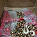 Ratchet Chain Binder 2PCS, 3/8" to 5/16" Heavy Duty Load Binders with G80 Chains 5/16"x10FT 4900lbs Secure Load Limit, Tie Down Hauling Chain Binders for Flatbed Truck Trailer