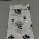 Tatuo 2 Pcs Puppy Paw Print Plastic Tablecloth Disposable Table Cover Puppy Themed Birthday Party Decorations for Dog Party Supplies (Black,108 x 54 Inch)