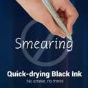 WRITECH Gel Pens Black Ink: Sleek Metal Barrel Pen Fine Point 0.7mm Retractable 3ct No Smear Quick Dry Smooth Writing Silent Clicker Space Up Astroline