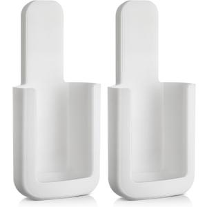 Saillong Ceiling Fan Remote Control Holder with Screws Wall Mount Fan Remote Bracket (White,2 Pack)