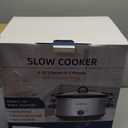 6 Quart Slow Cooker with Locking Lid, Removable Stoneware & 5 Liners