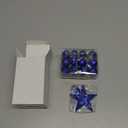 RoundFunny 25 Pcs Mini Christmas Balls Ornaments Set 0.79 Inch Christmas Day Ball Topper Star Tree Hanging Ornaments for Party Decoration(Blue)