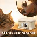 pet urns for Cats - cat urns for Ashes with Photo Display and Golden paw Prints, 7.48l x 5.51w x 4.33h, cat urns for Ashes