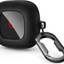 SURITCH Case Compatible with Beats Fit Pro Earbuds, Shock-Absorbing Protective TPU Shell for Beats Fit Pro Charging Case 2021 Earbuds Secure Locking System with Anti-Lost Keychain, Black