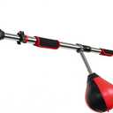 SYNTECSO Speed Bag for Doorway, Boxing Punching Bag, Hanging Punching for Adults, Reflex Ball with Adjustable Length Stand, Boxing Gear Speed Bag for Door Frame, Doorway, Home Gym