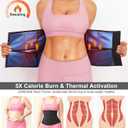 LEINIDINA Waist Trainer for Women Corset Shapewear Segmented Sweat Waist Trimmer for Women Workout Belt Black, Blue 3XL