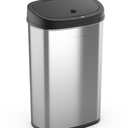 Mainstays 13.2 gal /50 L Motion Sensor Kitchen Garbage Can, Stainless Steel