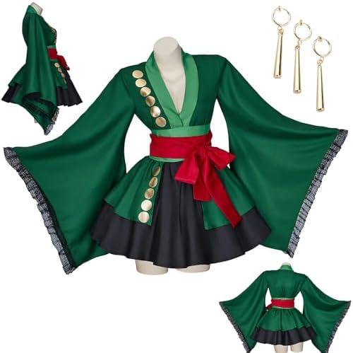 Vasfarok Anime Cosplay Costume Dress Anime Cosplay Dress Outfit Earrings Socks Halloween, Large