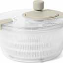 Amazon Basics Salad Spinner, BPA-Free, 4.2 qt., Linen Gray