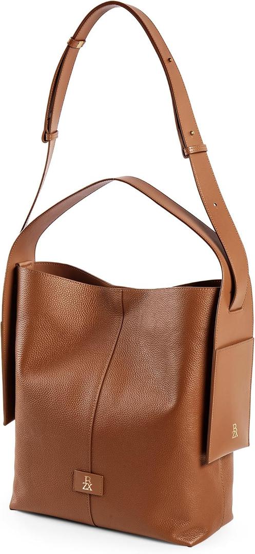 Large Genuine Leather Hobo Work Bag with Organizer Insert