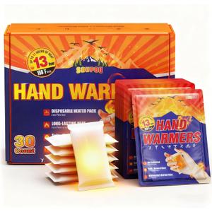 Hand Warmers Disposable 200/150/100/50/30 pcs, Up to 13 Hours of Heat Body Warmers, Air Activated Bulk Hand Warmers for Women Men, Gifts for Christmas, Golf Hunting Camping Essentials